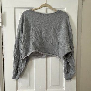 Grey Cropped Sweatshirt